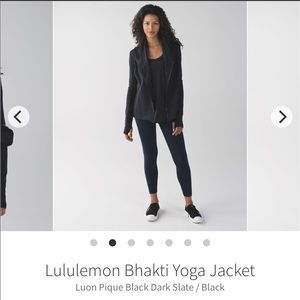 Lululemon bhakti yoga jacket size 8 BLACK